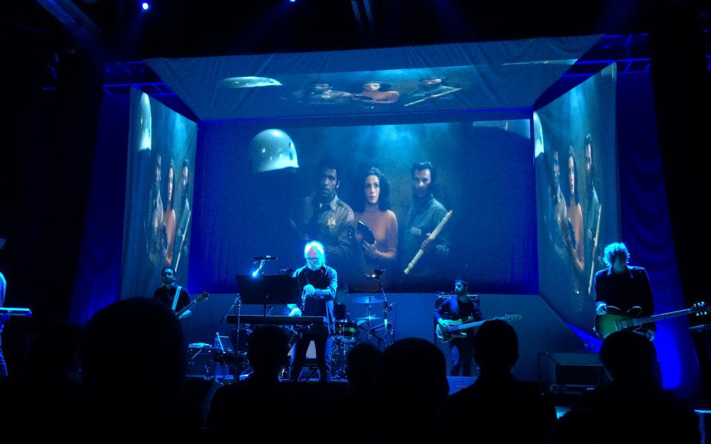 John Carpenter providing live accompaniment to one of his films in 2016. 